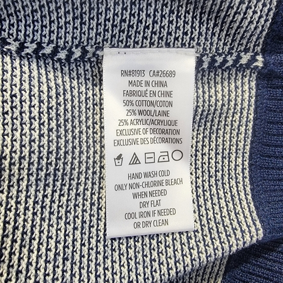 Robert Graham Mens XL Jacket Sweater Long Sleeve Zip Front Classic Fit Blue $228 - Picture 9 of 11